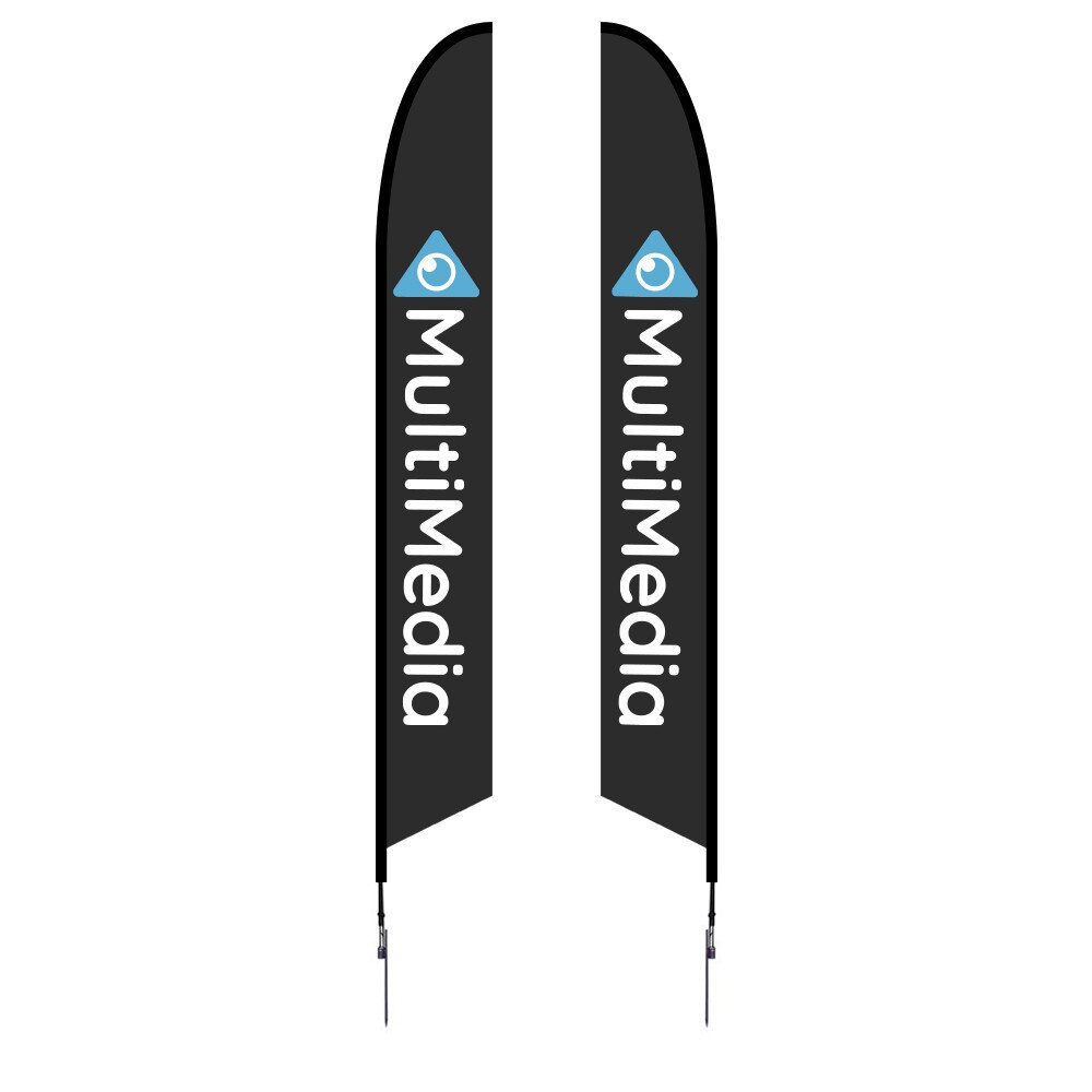 17 ft. X-Large Falcon® Flag — Double Sided Graphic Package / Spike Base